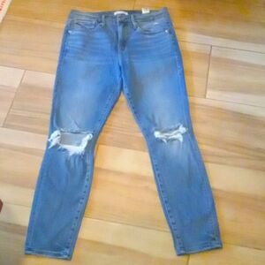 Good American Good Legs Crop Stretch Jeans 6 28